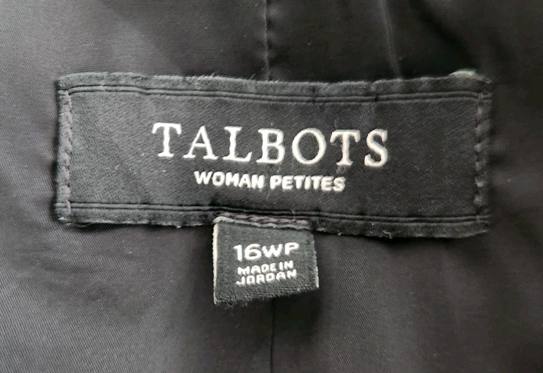 Talbots Black Wool 2-Button Blazer Jacket Size 16… - image 9