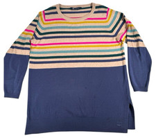 CREW CLOTHING UK 16-18 Jumper Striped Woman's Long Sleeved 10 Wool New