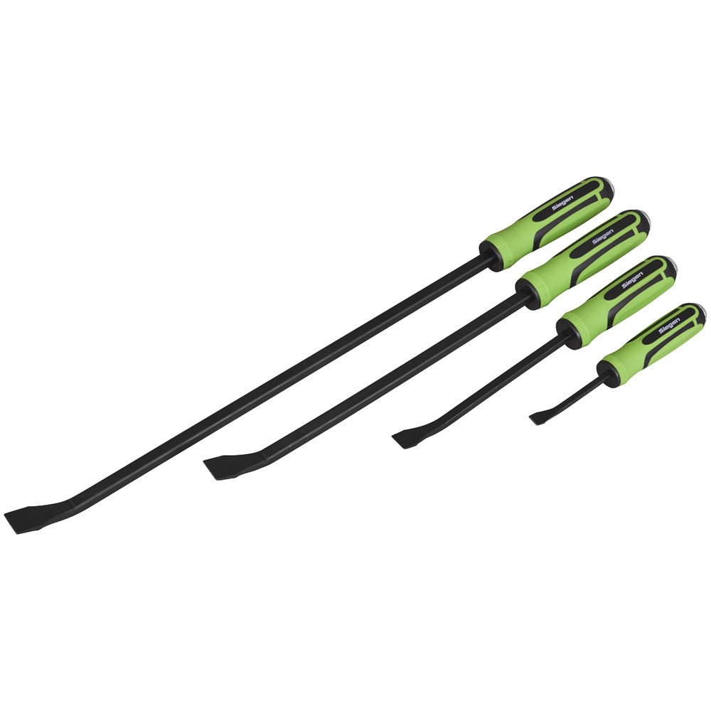 Sealey Angled Pry Bar Set with Hammer Cap 4pc Garage Workshop DIY - Image 3