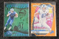 2024 Panini Prizm Sam LaPorta #96 Orange Lazer Prizm & Green Illusions Variant