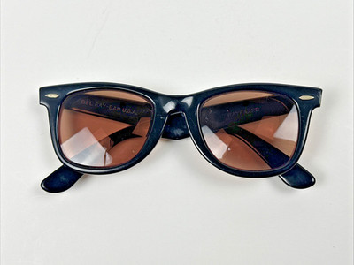 Vintage 1960s Ray-Ban Wayfarer Black B&L 5022 Wide USA Sunglasses Needs Lenses