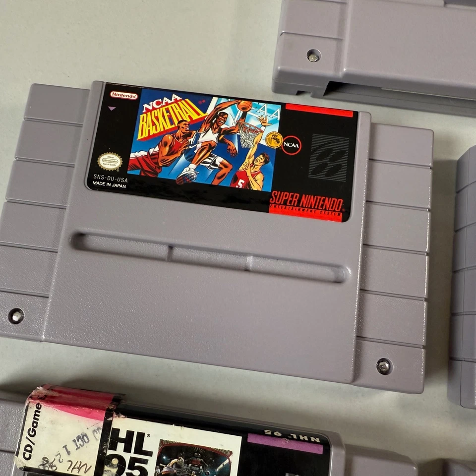 Super Nintendo SNES 5 SPORTS Games NCAA NBA Hangtime Madden 95 Jack Nicklaus - Image 3 of 4