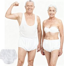 Waterproof Pull-On Incontinence Underwear Diaper Cover Leakproof Plastic Pants