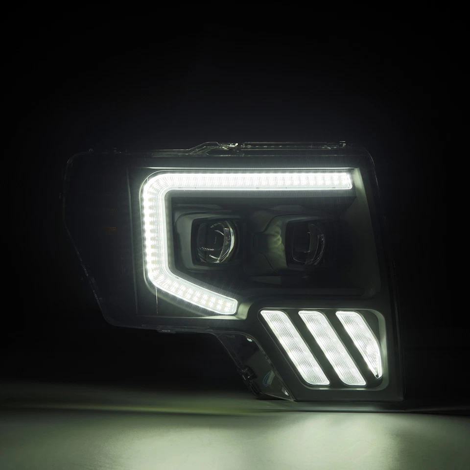 Fit 2009-2014 Ford F150 MKII LUXX-Series LED Projector Black Headlights - Image 3 of 4