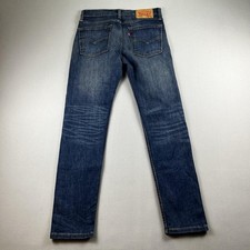 Levis 510 Jeans Mens 28x30 Blue Denim Skinny Fit Stretch Medium Wash Red Tab
