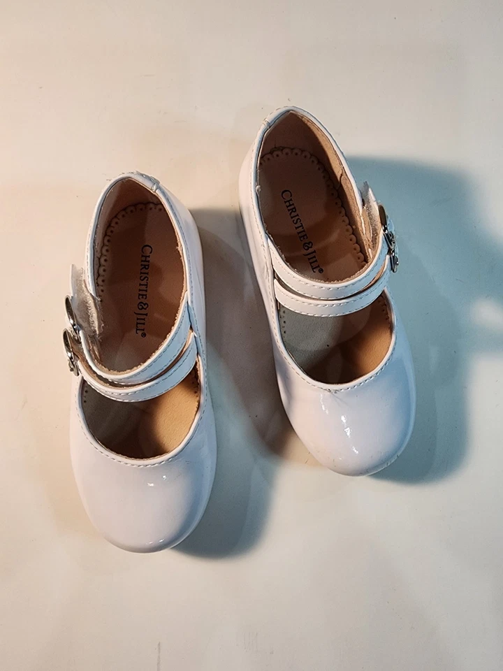 Zapatos Christie & Jill Mary Jane Niñas Blanco Charol Talla 7 Niño pequeño Foto 2 de 4