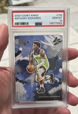 Anthony Edwards - 2020 Court Kings Rookies III SP- GEM MT PSA 10 - Timberwolves 
