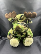 Beautifully Detailed Dan Dee Camo Camouflage Moose 16" Plush Stuffed Animal Toy