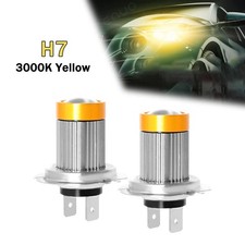 2x H7 Led Headlight Bulbs High Low Beam Super Bright Yellow 3000k
