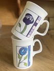 TAMS Bone China MUGS Coffee/Tea Cup FLORAL C.Rennie MACINTOSH Stained Glass ROSE — photo 1