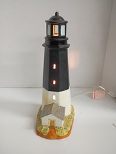 1993 Geo. Z. Lefton #01014 Tybee Island 1867 corded porcelain lighthouse lamp
