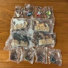 Schleich Horse and Rider Figures With Saddles Misc Lot