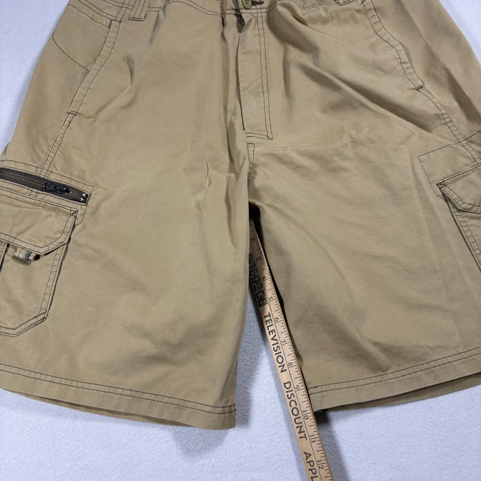 Shorts REI Cargo Masculino 40 Cáqui Algodão Orgânico Reciclado Utilitário para Caminhadas ao Ar Livre - Imagem 3 de 4