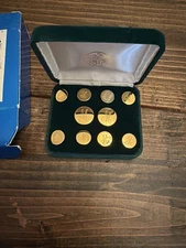 New Lands End Brass Metal Custom Monogram Blazer 10-Buttons Box Set Initial M