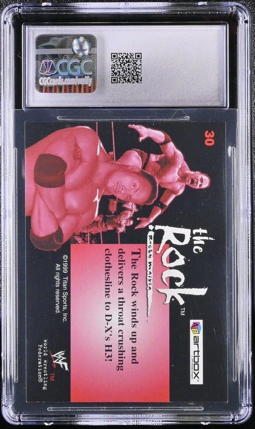 1999 Artbox WWF Lenticular Motion - The Rock #30 CGC 9 - Image 2 of 2