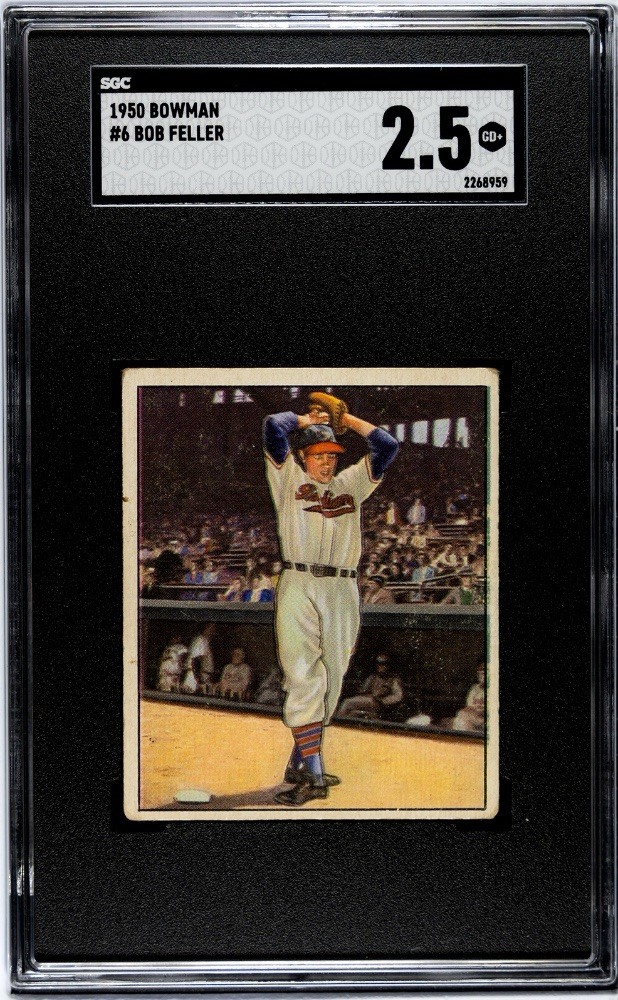 1950 Bowman Bob Feller #6 SGC 2.5 Indians HOF