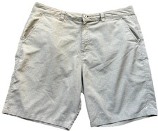 Hang Ten Khaki Light Brown Board Shorts Men's Size 38 Slash Pockets 10" Inseam