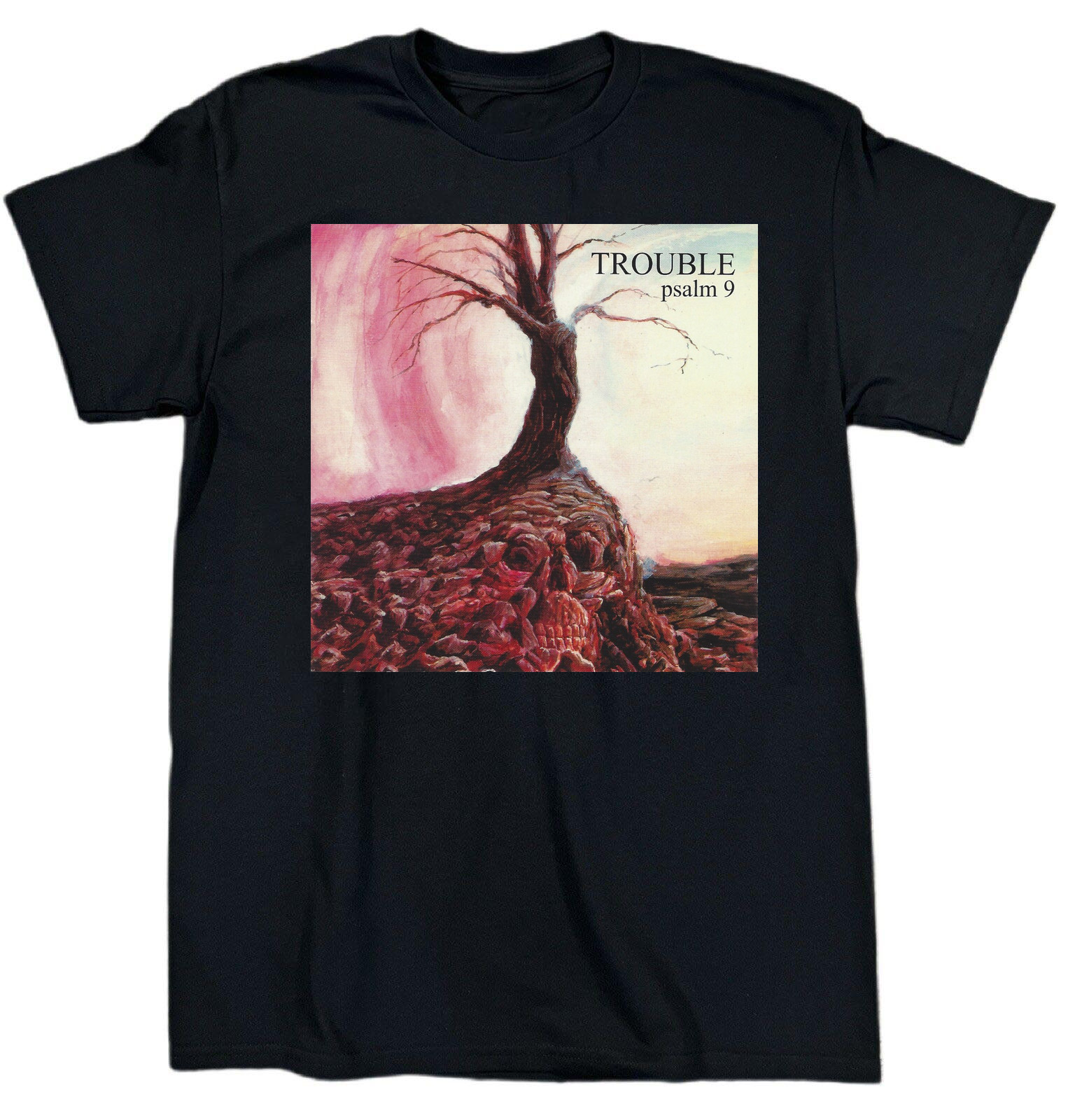 Trouble Band Psalm 9 Album Heavy Cotton Black Tee Sizes S-5XL SE595