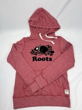 ROOTS Canada Pullover Hoodie Red Classic Beaver Embroidered Logo XXS
