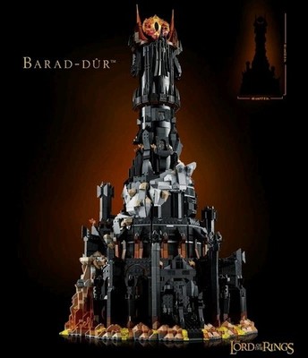 Herr der Ringe Hobbit MOC 10333 - Barad-Dur Turm / Saurons Auge - 5471 Teile Neu