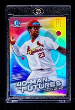 Jordan Walker RARE REFRACTOR COLOR BLAST PRIZM INVESTMENT ROOKIE CARD SSP. rookie card picture