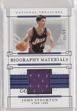 2020 Panini National Treasures Biography Materials 35/99 John Stockton HOF 0d75
