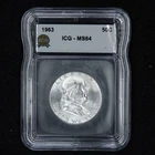 1963 Franklin Silver Half Dollar 50C ICG MS64 Uncirculated Fifty Cents