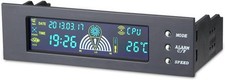 5.25" Bay LCD 3Pin/4Pin Fan CPU/HD/SYS Temperature Speed Controller Temp Sensor
