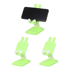 3Pcs Cell Phone Stand, Foldable Cute Cat Shape Mobile Phone Holder, Green