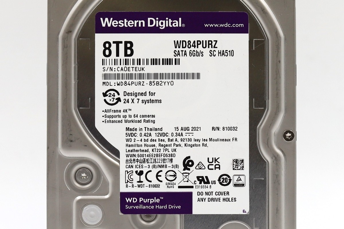 Western Digital WD84PURZ-85B2YY0 8TB 3.5