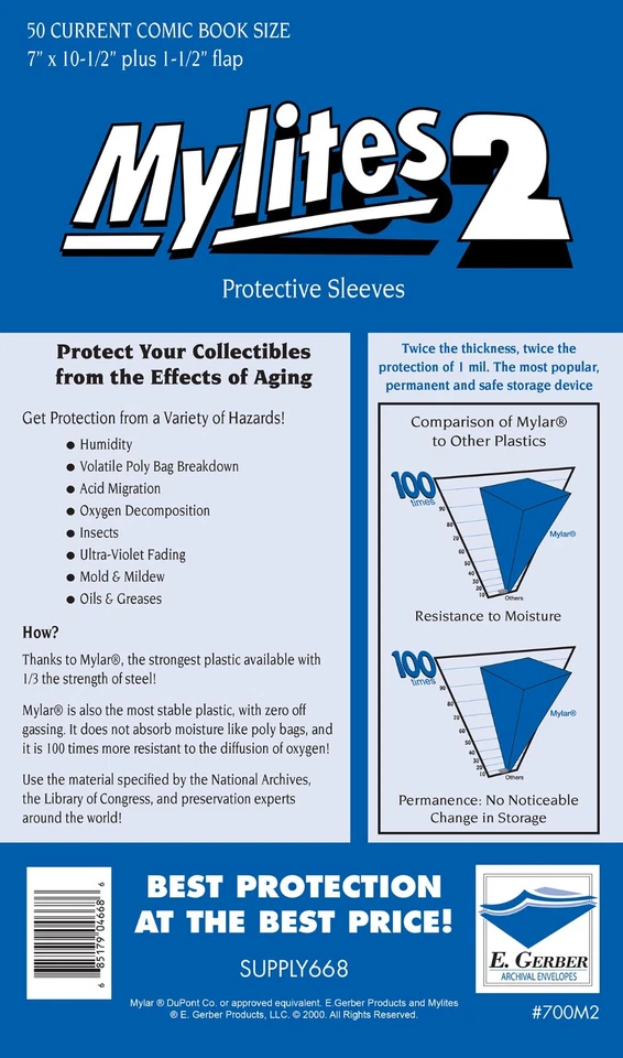 E. GERBER MYLITES 2 CURRENT SIZE - Pack Of 50 (SUPPLY668) - In Stock