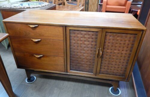 Mid Century Lane Perception Walnut Dining Room Server Buffet AND China Cabinet - Picture 2 of 9