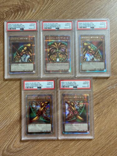 YuGiOh Exodia the Forbidden One PSA 10 Sequential Serial Set WPP3-JPS Arm Leg