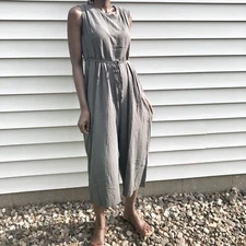 NWT Grade & Gather Minimalist Essential Grey Cotton Jumpsuit Size Small/Medium