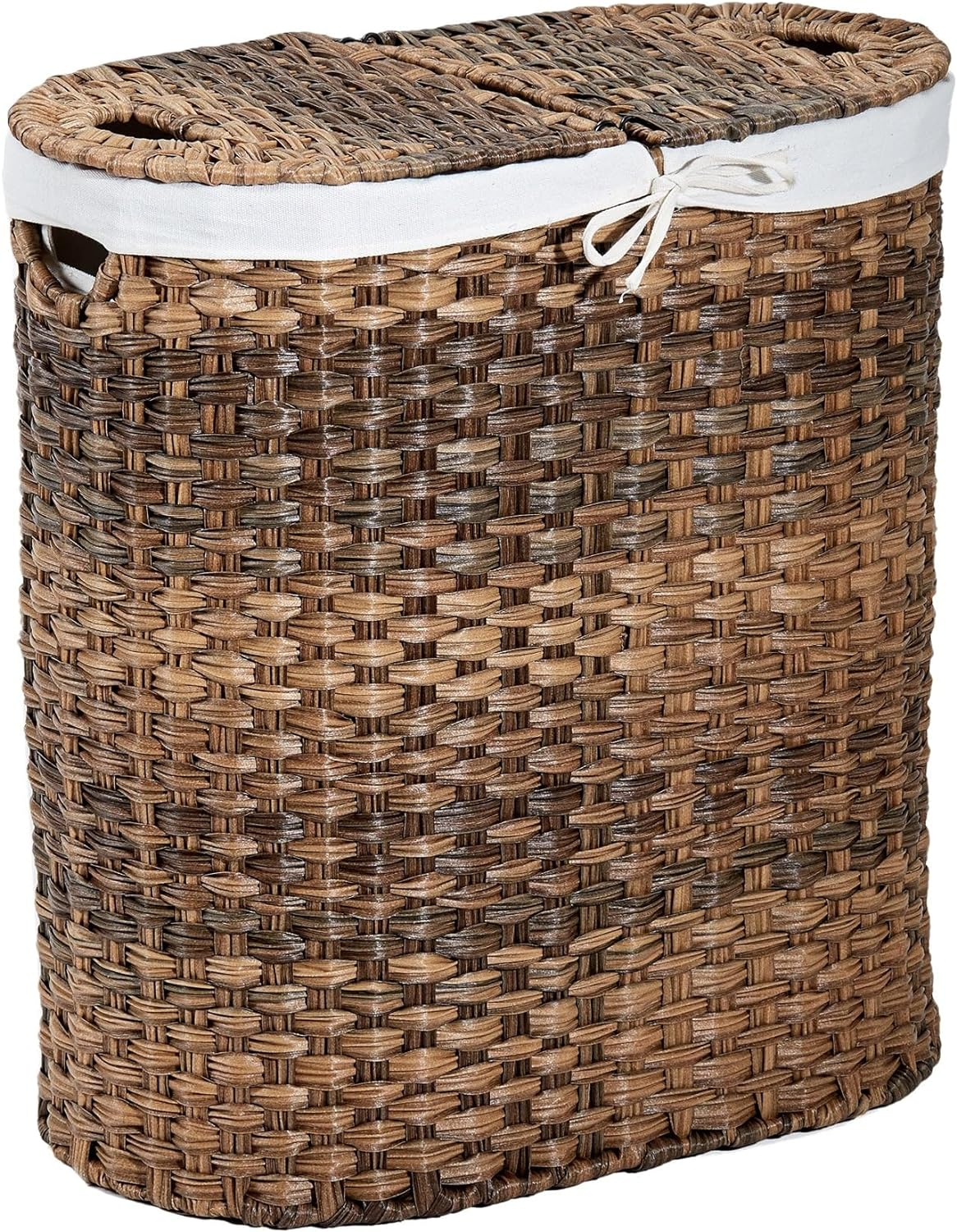 Premium Handwoven Portable Laundry Bin with Handles for Household Storage
