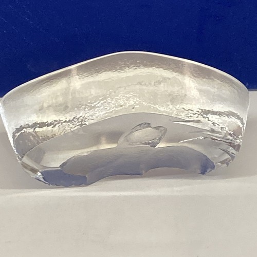 Mats Jonasson Bunny Rabbit Art Glass Crystal Paperweight Sculpture Signed Sweden - Picture 6 of 6