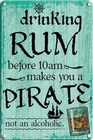 Vintage Beer Plaque Drinks Drinking Rum Tin Metal Signs Home Décor 8x12