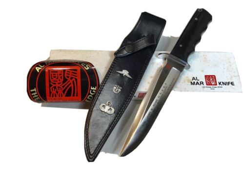 Vintage 1980' Rare Al Mar Seki Japan James N.Rowe LE Dagger Knife Box Mint - 第 1/12 張圖片