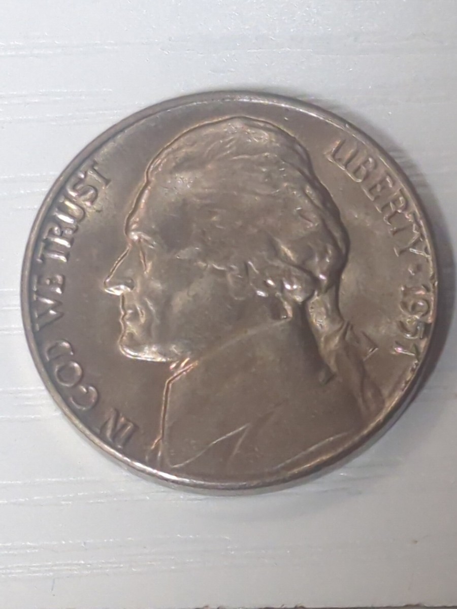 1951 D Jefferson Nickel Mint Mark Error Lettering Errors Doubling