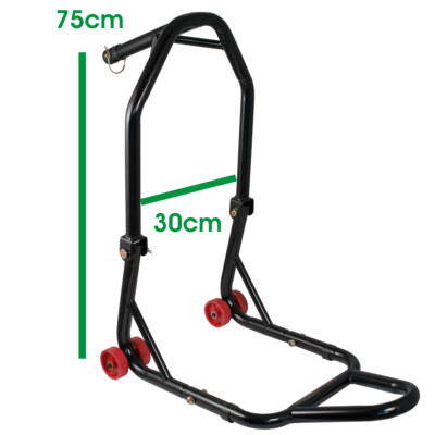 Cavalletto Alza Solleva Moto A Forca Regolabile Posteriore 4 Ruote Rosso - Foto 8