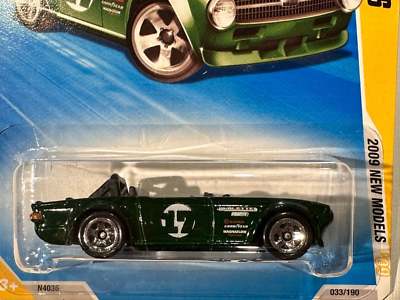 2009 HOT WHEELS TRIUMPH TR6 33/42 2009 NEW MODELS 33/190 GREEN