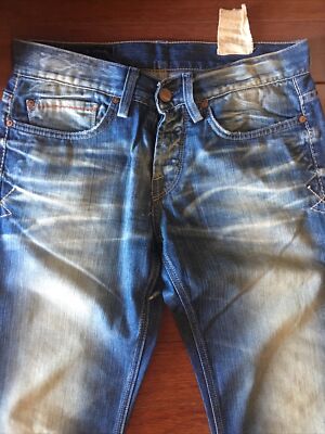 Union Falcon Jeans Hawk Denim Jeans Size 30 X 34 Bootcut Distressed Made In USA