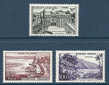 TIMBRE N° 1192-1194 NEUF * *- SERIE TOURISTIQUE DE 1959
