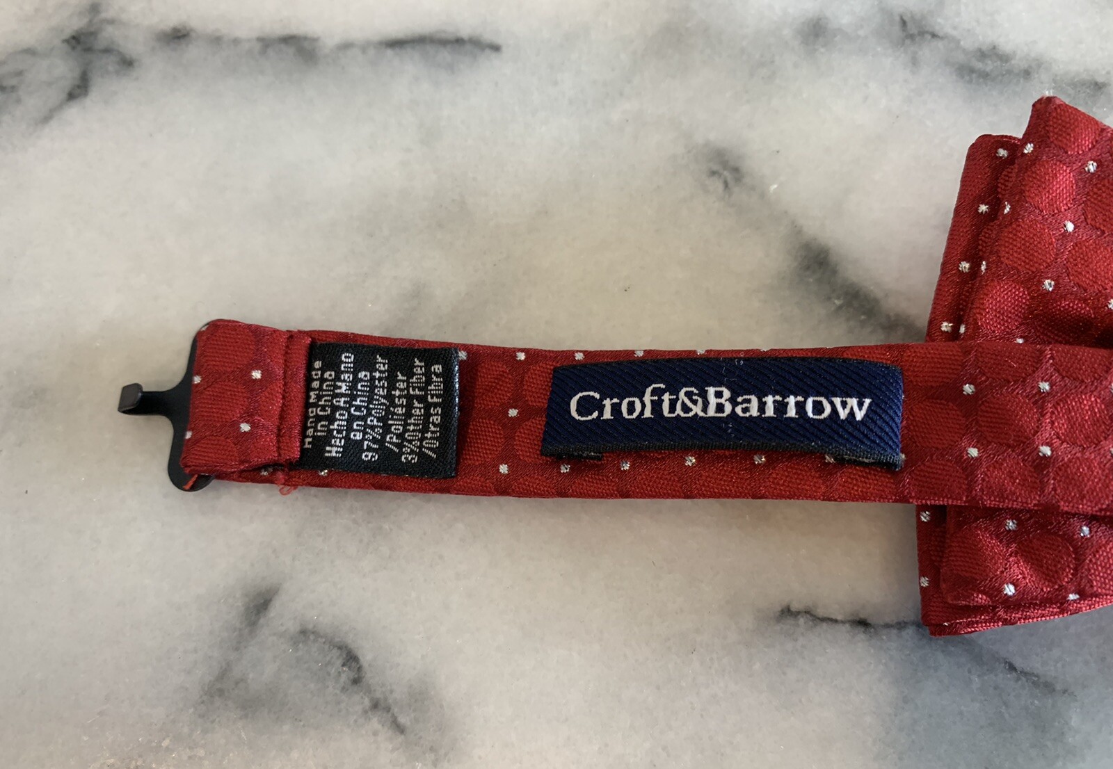 Croft & Barrow Handmade Solid Red Geometric Woven… - image 3