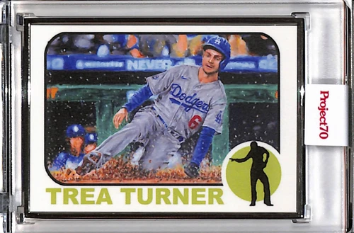 2021 TOPPS PROJECT 70 #631 TREA TURNER BY JONAS NEVER P70 AP SILVER FRAME 02/51