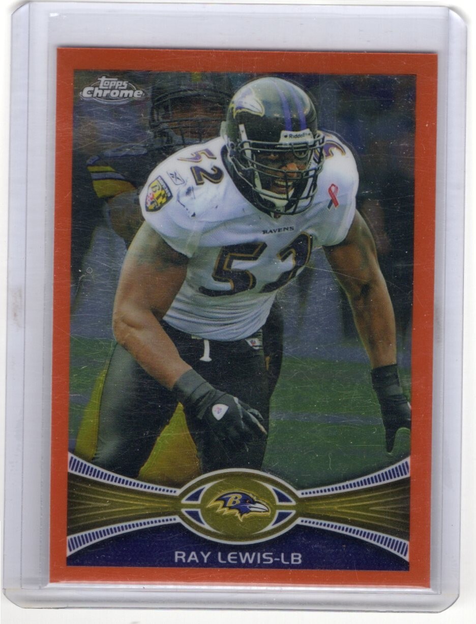 2012 Topps Chrome #121 Orange Refractor Ray Lewis Baltimore Ravens