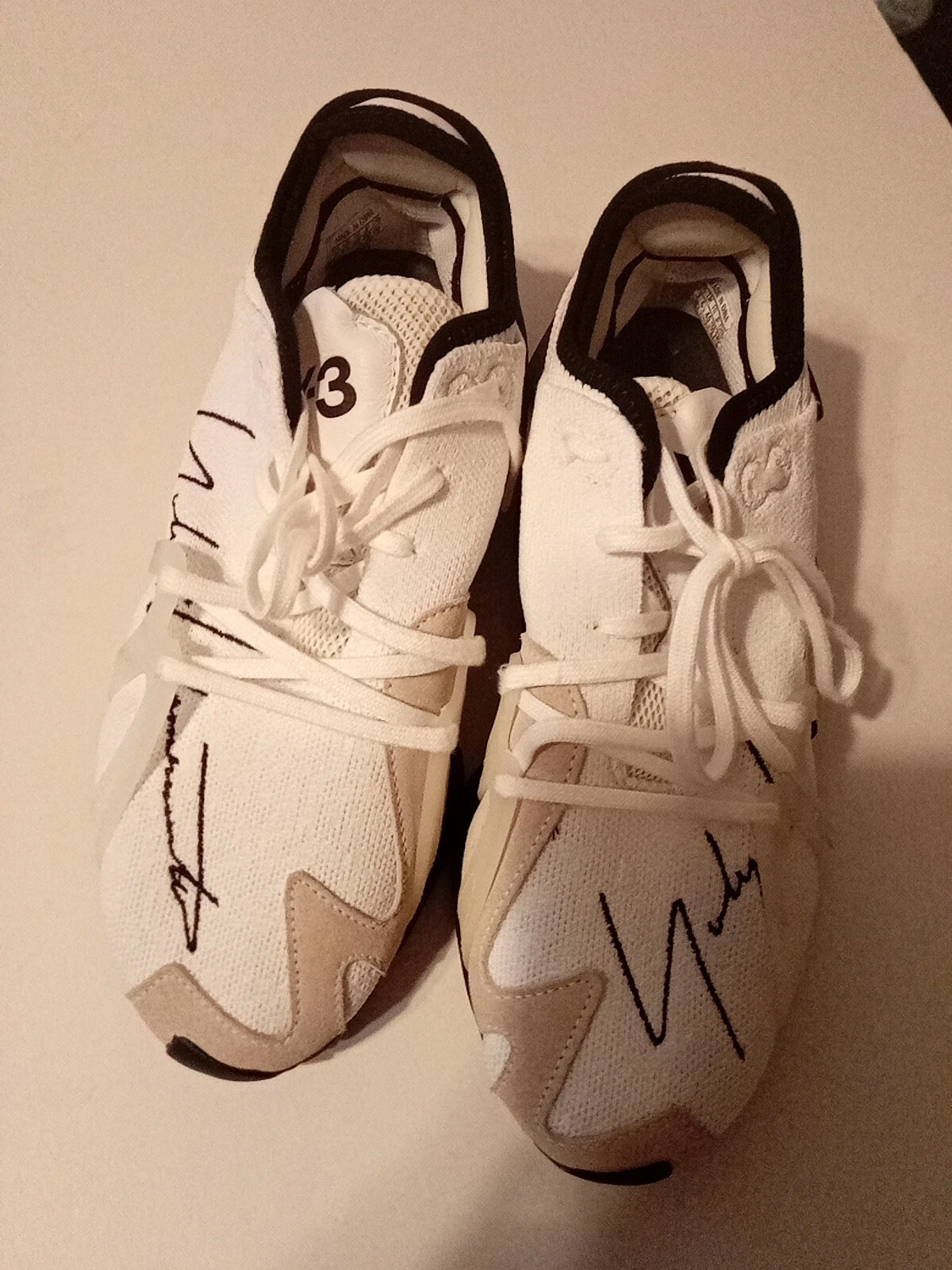 Sneakers ADIDAS Y3 da uomo bianche scarpe casual EF262626 TAGLIA 7 USATE SENZA SCATOLA