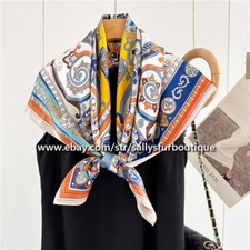 Boutique 100 Satin Silk Wrap Scarf Tribal Print Bandanna Shawl 35"