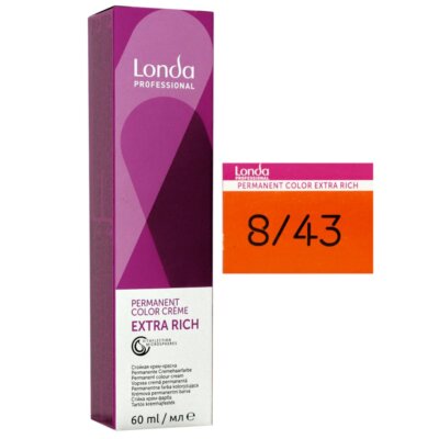 Londa Professional permanente Cremehaarfarbe Extra Rich 60 ml 8/43 hellblond kup