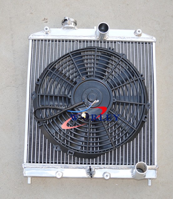 3 Row Aluminum Radiator + Fan For Honda Civic EK EG B16 B18 9200 MT